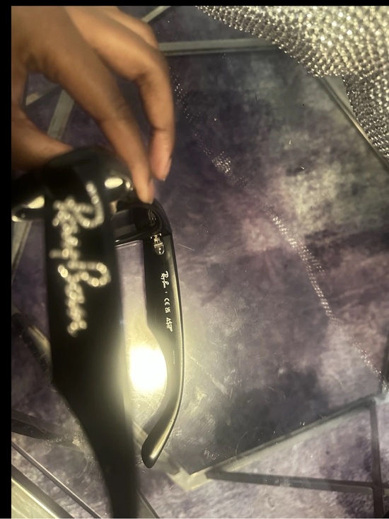 Ray-Ban Black Sunglasses with Script Logo main image 5